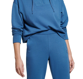 Bass Outdoor Women's Batona French Terry Half Zip Sweatshirt Blue Size Large