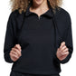 Bass Outdoor Women's Batona French Terry Half Zip Sweatshirt Black Size Medium