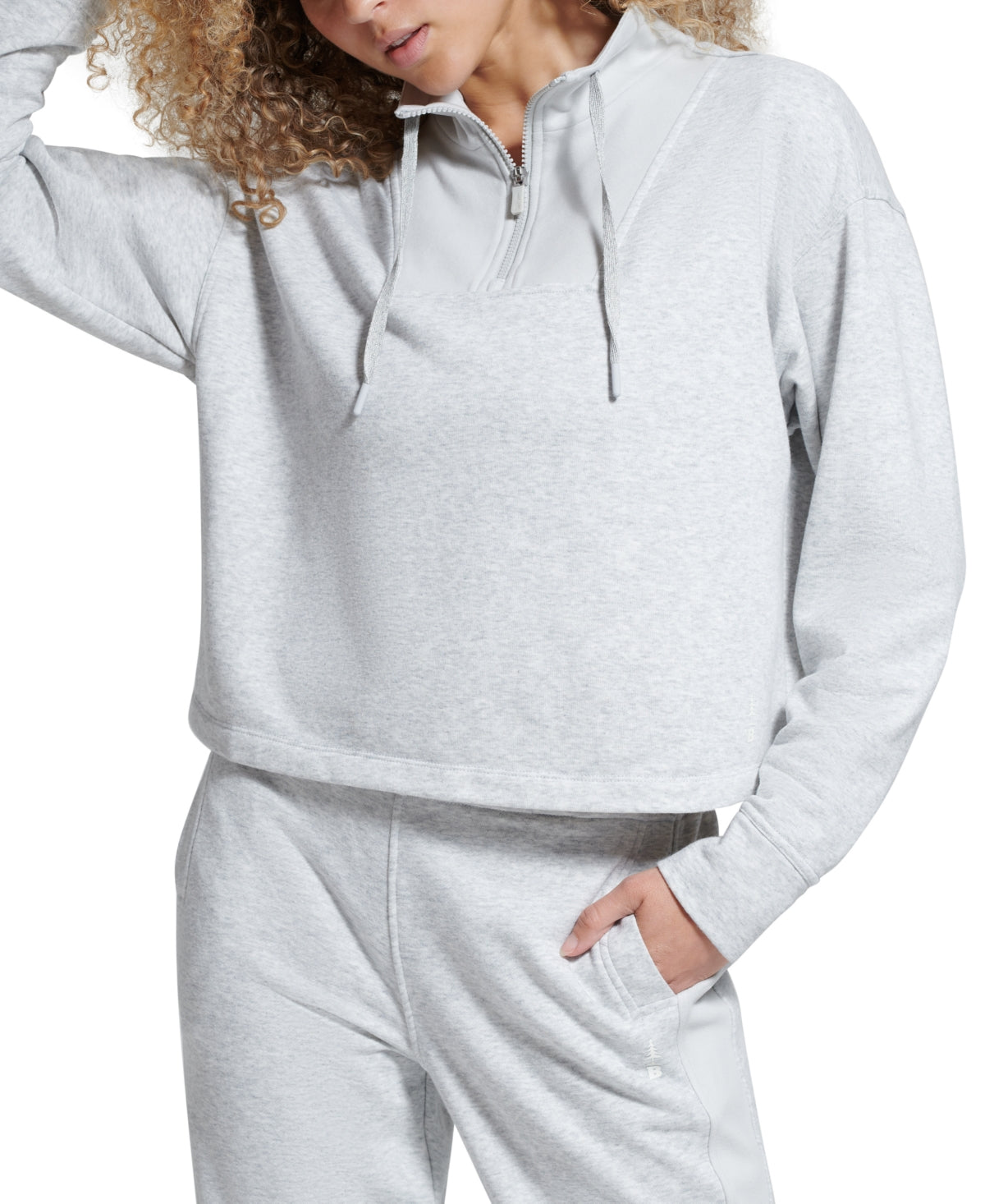 Bass Outdoor Women's Batona French Terry Half Zip Sweatshirt Gray Size X-Large