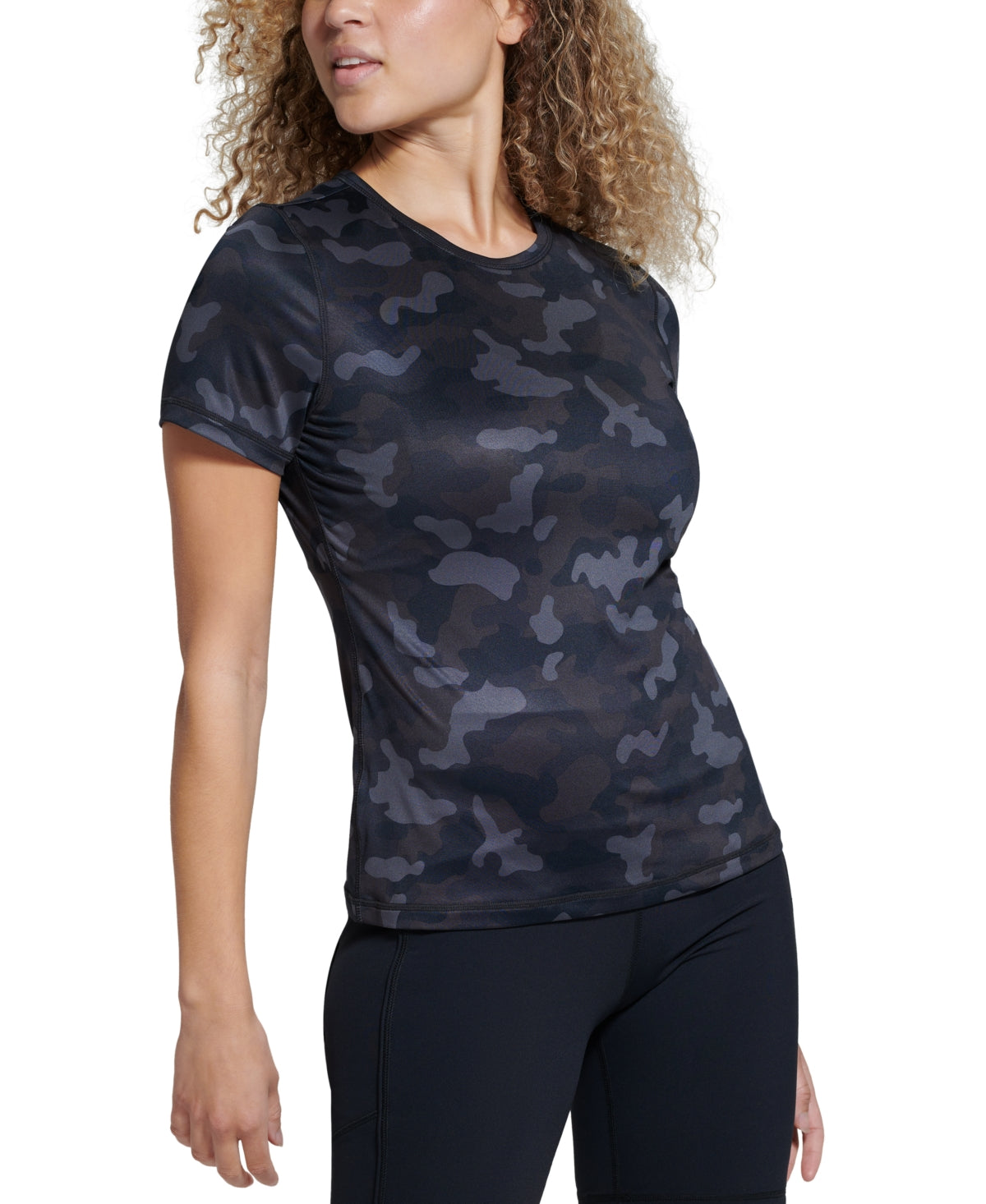 Bass Outdoor Women's Camo Cross Performance Baselayer T-Shirt Black Size Medium
