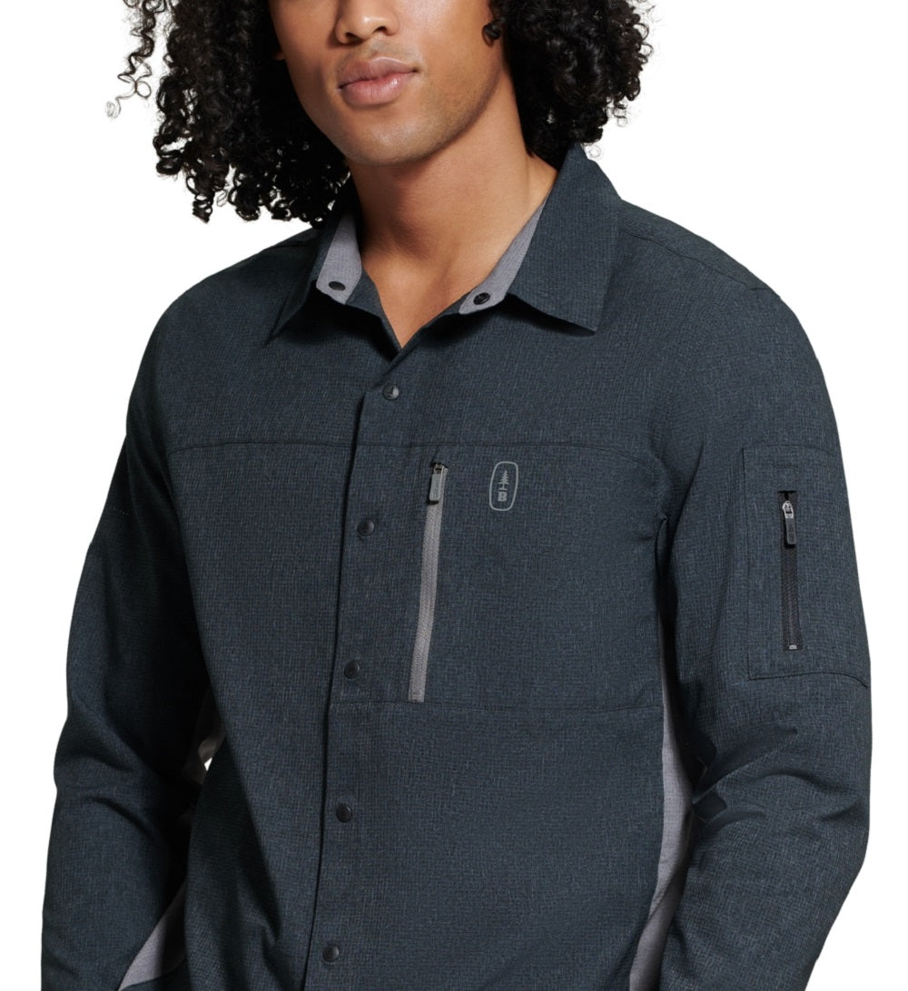 Bass Outdoor Men's Ray Ripstop Performance Shirt Black Size Large