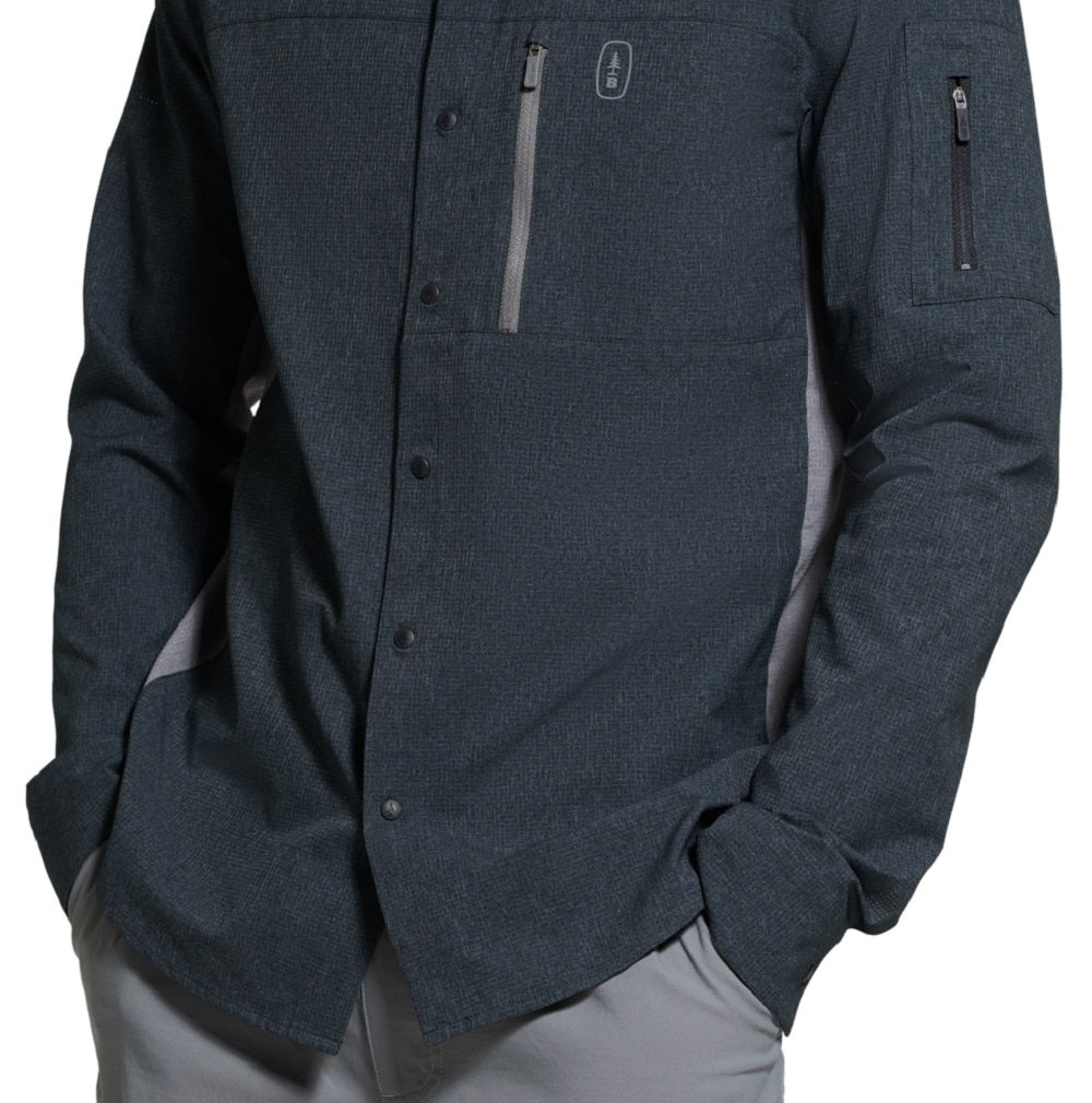 Bass Outdoor Men's Ray Ripstop Performance Shirt Black Size Large