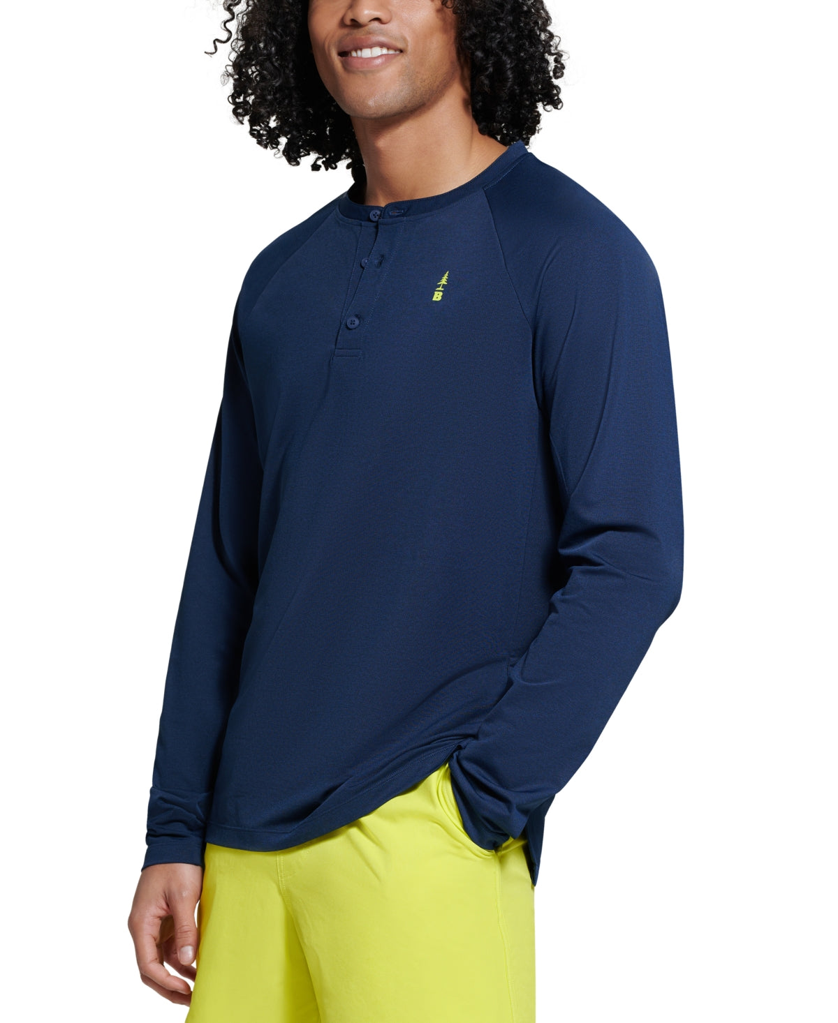 Bass Outdoor Men's Hilltop Long Sleeve Henley Blue Size Large