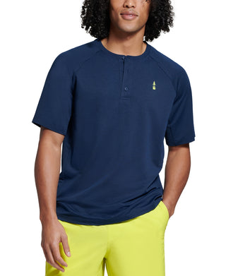 Bass Outdoor Men's Hilltop Henley Shirt Blue Size Medium