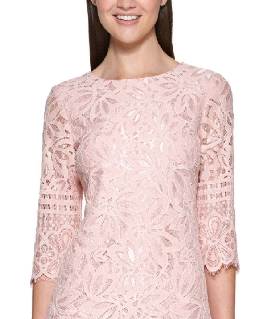 Kensie Women's Lace Sheath Dress Pink Size 6