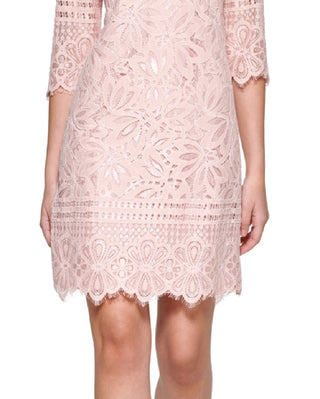 Kensie Women's Lace Sheath Dress Pink Size 6