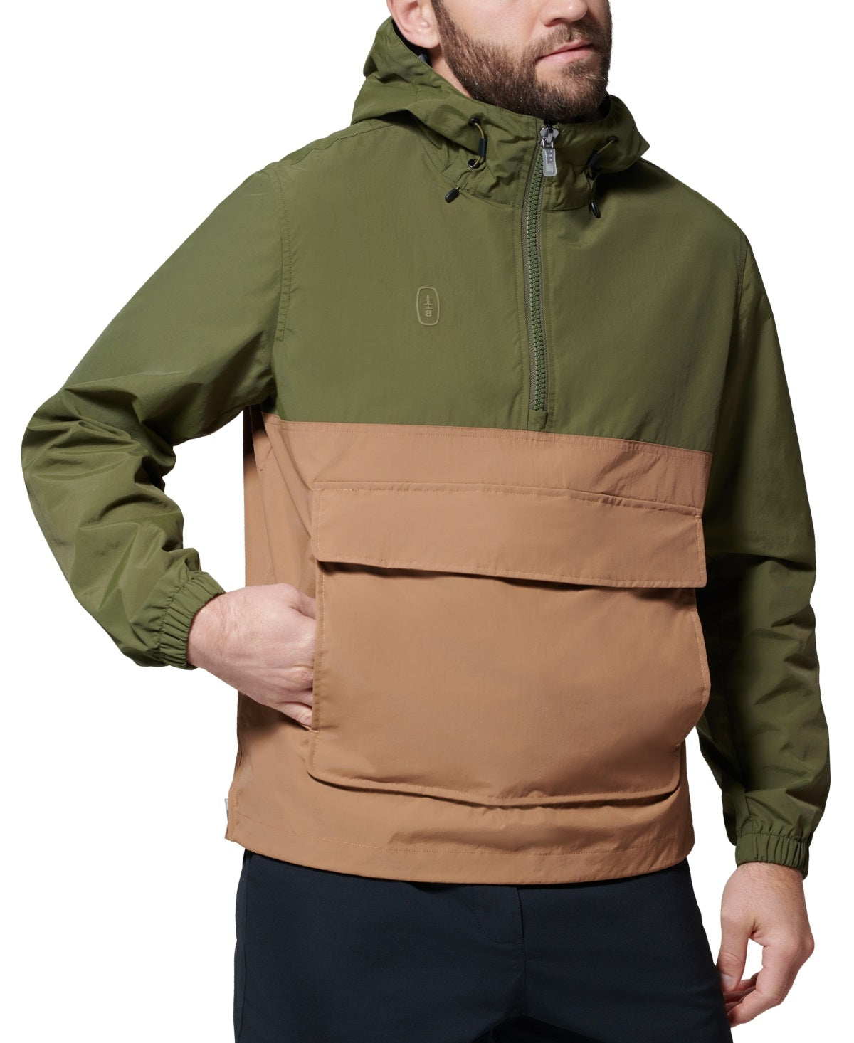 Bass Outdoor Men's Packable Anorak Jacket Green Size Medium
