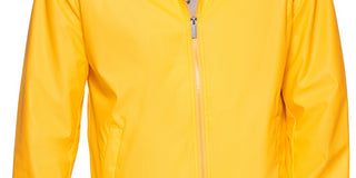 Club Room Men's Rubberized Lightweight Hooded Rain Jacket Yellow Size X-Large