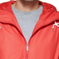 Club Room Men's Rubberized Lightweight Hooded Rain Jacket Red Size Medium
