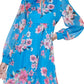 Kensie Women's Floral Printed Shift Dress Blue Size 12