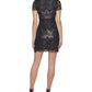 Kensie Women's Lace Shimmer Mini Dress Black Size 10