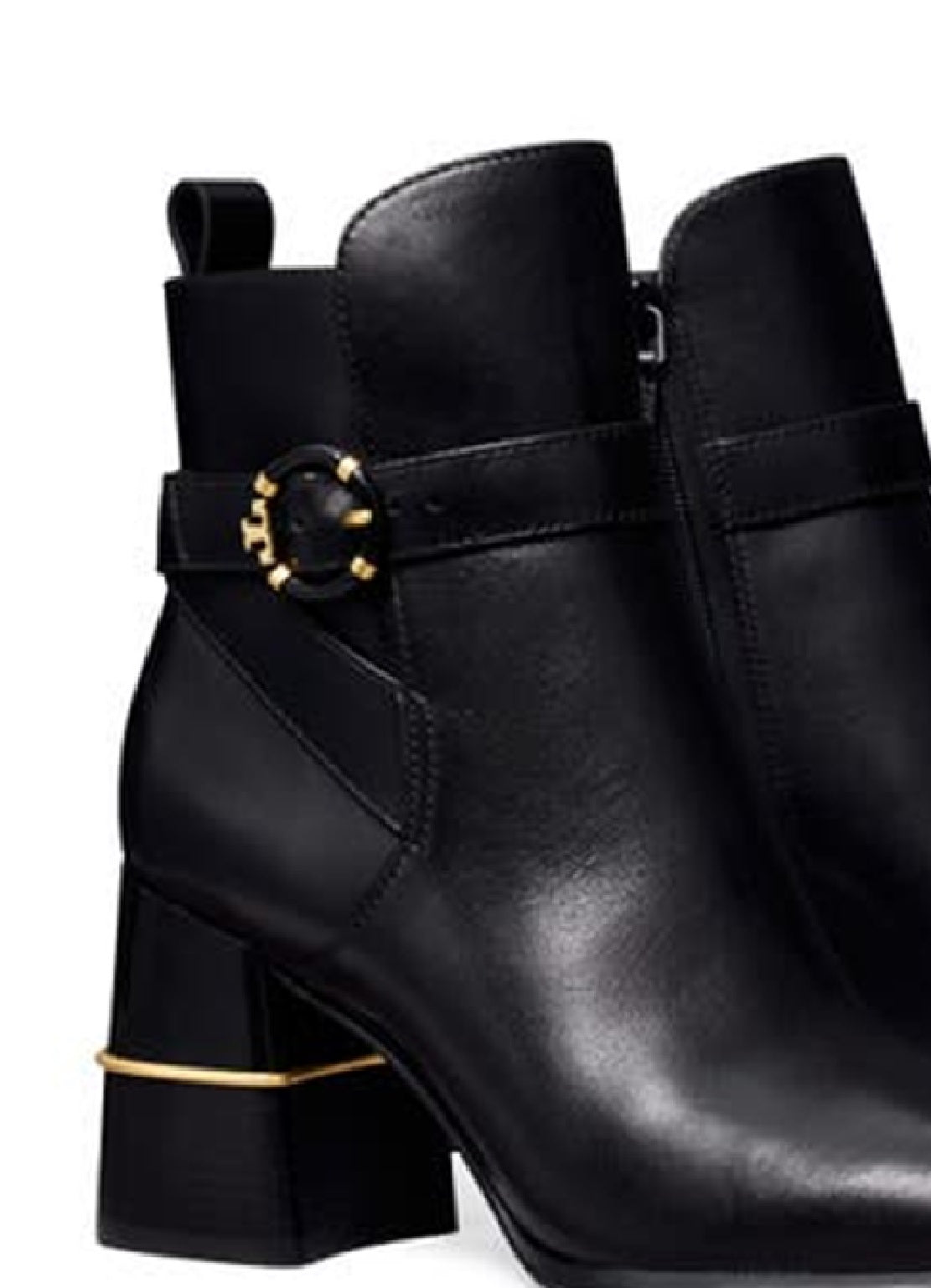 Tory Burch Women's Multi Logo Buckle Boot Black Size 8.5