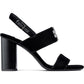 Tory Burch Women's Eleanor Pavé Slingback Sandal Black Size 9.5