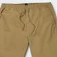 VOLCOM Men's Cleaver Elastic Waist Dark Khaki Walkshorts Size L
