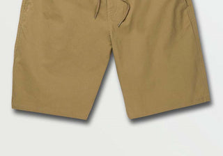 VOLCOM Men's Cleaver Elastic Waist Dark Khaki Walkshorts Size L