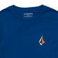 Volcom Men's Iconic Stone Long Sleeve T-shirt Blue Size Small