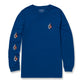 Volcom Men's Iconic Stone Long Sleeve T-shirt Blue Size Medium