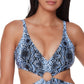 Bar III Women's Printed Ring Monokini One Piece Swimsuit Blue