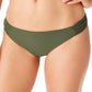 Bar III Women's Hipster Bikini Bottoms Swimsuit Green