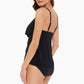 Beyond Control Women's Solid Citizen Tiered One Piece Swimsuit Black