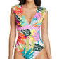 Rod Beattie Women's Cap Sleeve Mio One-Piece Swimsuit Green Size 4