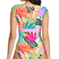 Rod Beattie Women's Cap Sleeve Mio One-Piece Swimsuit Green Size 4