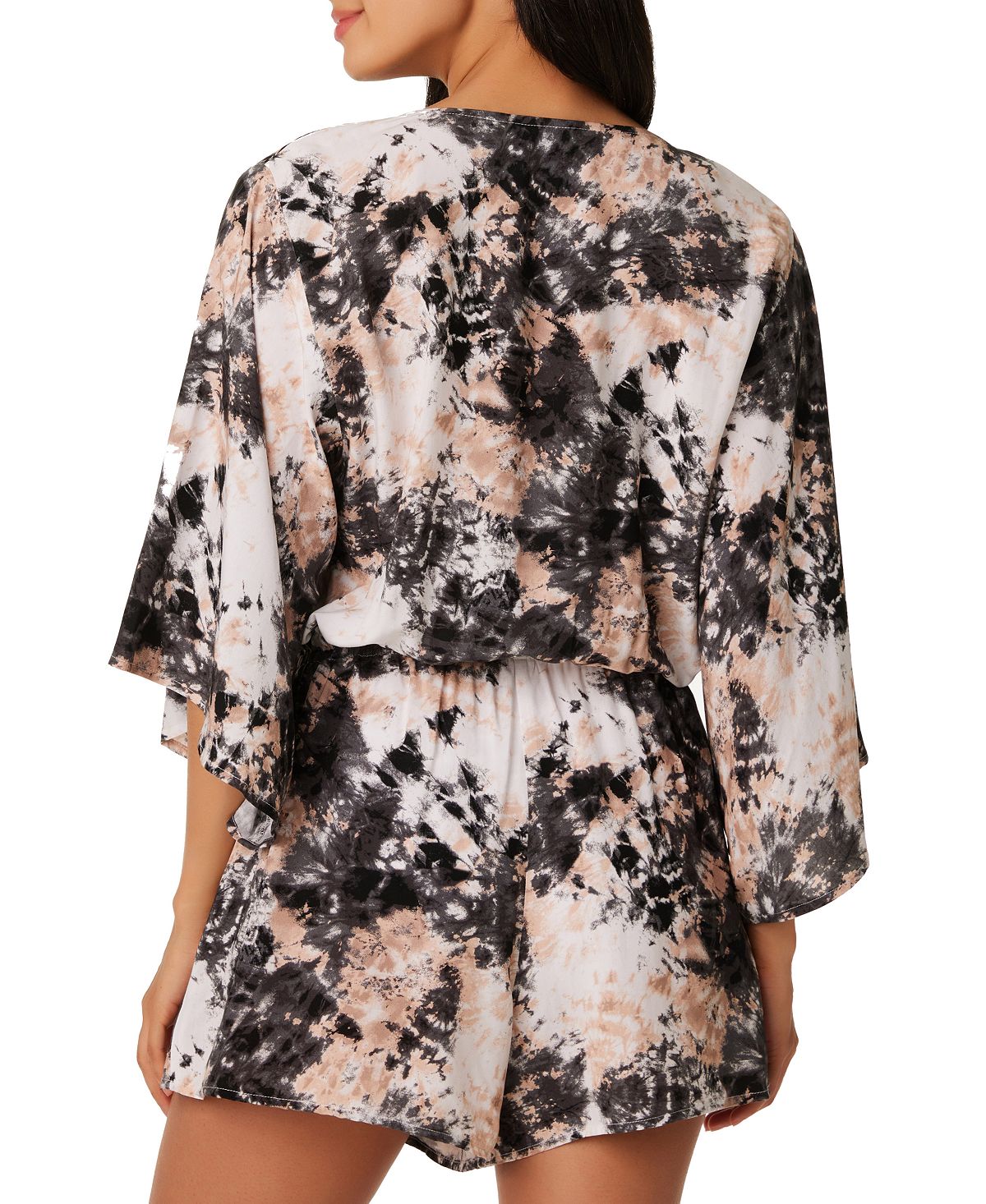 Bar III Women's Wet'n Wild Romper Cover Up Swimsuit Black Size Small