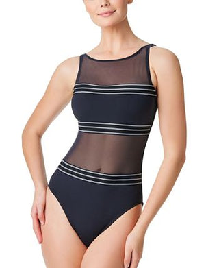 Bleu By Rod Beattie Women's Off The Grid One Piece Swimsuit Black Size 6