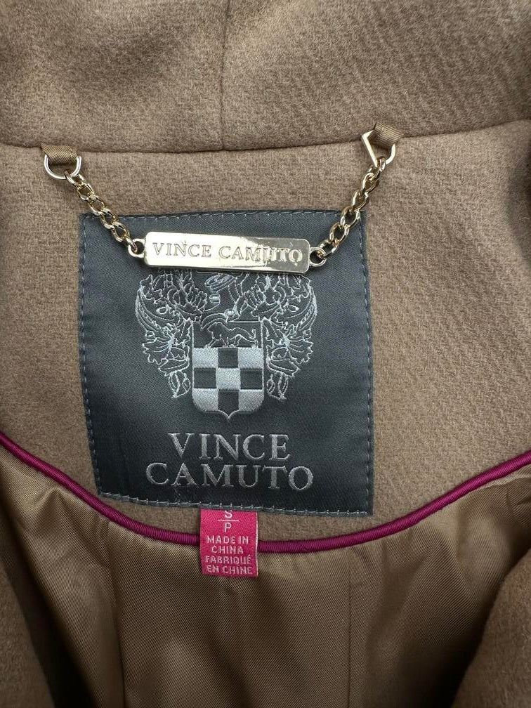 Vince Camuto Women's Chain Belted Maxi Coat Brown Size S