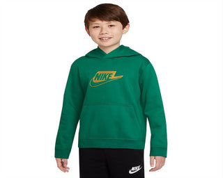 Nike Boy's Club Fleece Pullover Hoodie Green Size Large