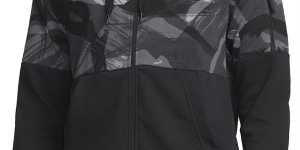 Nike Men's Camo Dri FIT Fleece Full Zip Hoodie Black Size X-Large