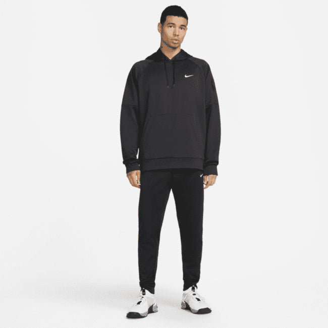 Nike Therma-FIT Pullover Hoodie in Black/White Size XXL