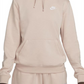 Nike Women's Sportswear Club Fleece Funnel Neck Hoodie Pink Size Small