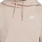 Nike Women's Sportswear Club Fleece Funnel Neck Hoodie Pink Size Small