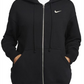 Nike Sportswear Phoenix Fleece Full Zip Hoodie in Black Size Medium