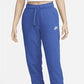 Nike Women's Club Fleece Mid Rise Oversized Training Pants Blue Size -M