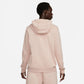 Nike Women's Sportswear Club Fleece Funnel-Neck Hoodie Pink Size 1X