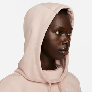 Nike Women's Sportswear Club Fleece Funnel-Neck Hoodie Pink Size 1X