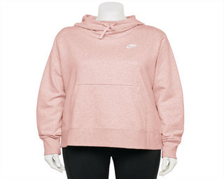 Nike Women's Sportswear Club Fleece Funnel Neck Hoodie Pink Size 2XL