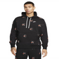 Nike Men's Printed Club Fleece Hoodie Black  Size Small