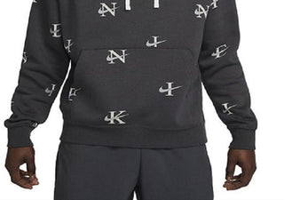 Nike Men's Printed Club Fleece Hoodie Gray Size XX-Large