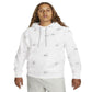 Nike Men's Printed Club Fleece Hoodie White Size XX-Large