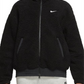 Nike Women's Sportswear Swoosh Plush Fleece Jacket Black Size Medium