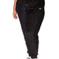 Michael Kors Women's Velour Embossed Jogger Pants Black Size 4X