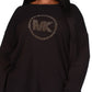 Michael Kors Women's Rhinestone Logo Waffle Knit T-Shirt Black