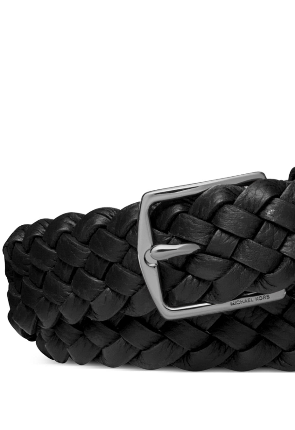 Michael Kors Men's Braided Leather Dress Belt Black Size 32