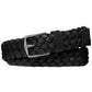 Michael Kors Men's Braided Leather Dress Belt Black Size 34