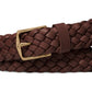 Michael Kors Women's Braided Leather Dress Belt Brown Size Regular
