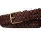 Michael Kors Men's Braided Leather Dress Belt Brown Size 36