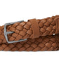 Michael Kors Men's Braided Leather Dress Belt Brown Size 40